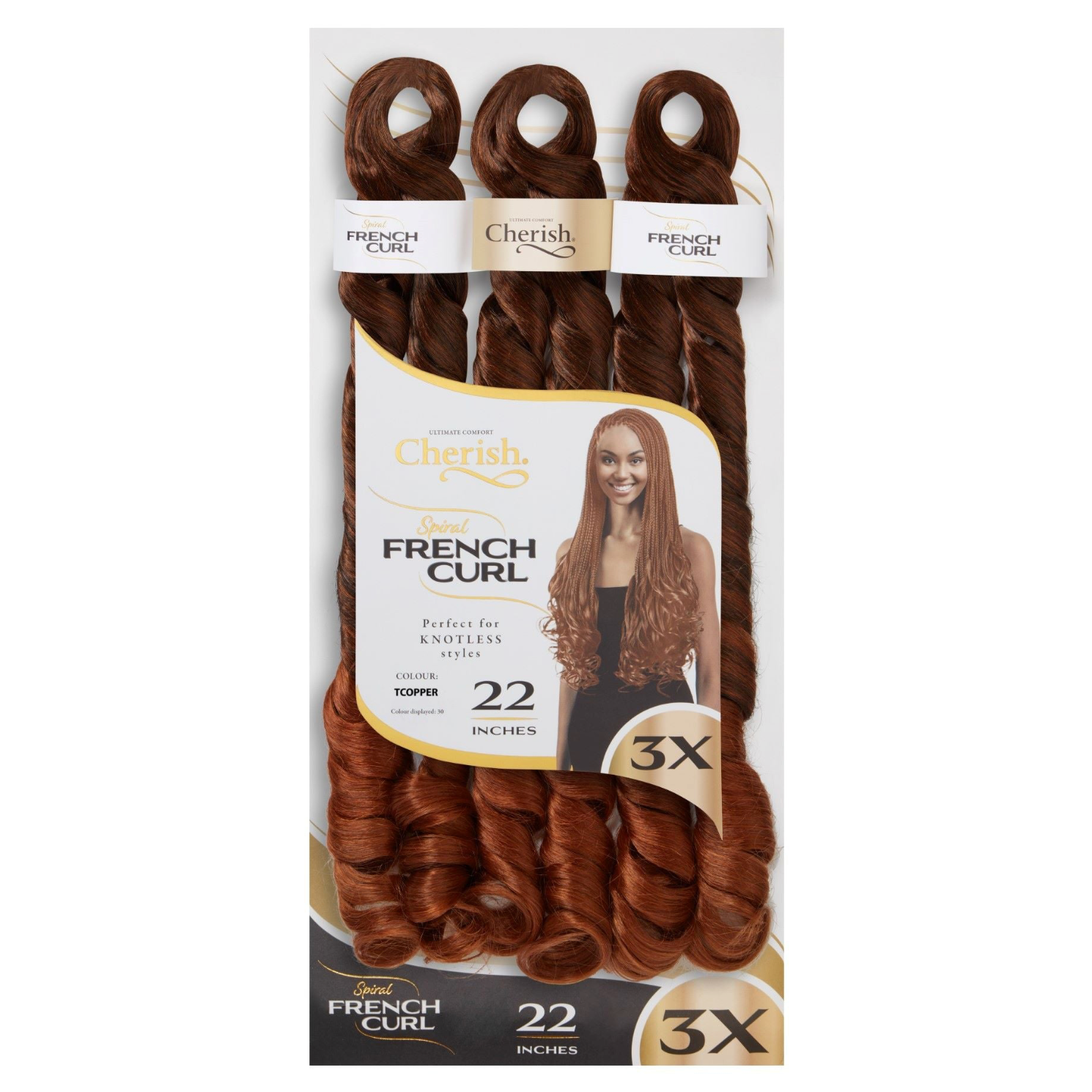 Cherish French Curl 22" 3X Pack