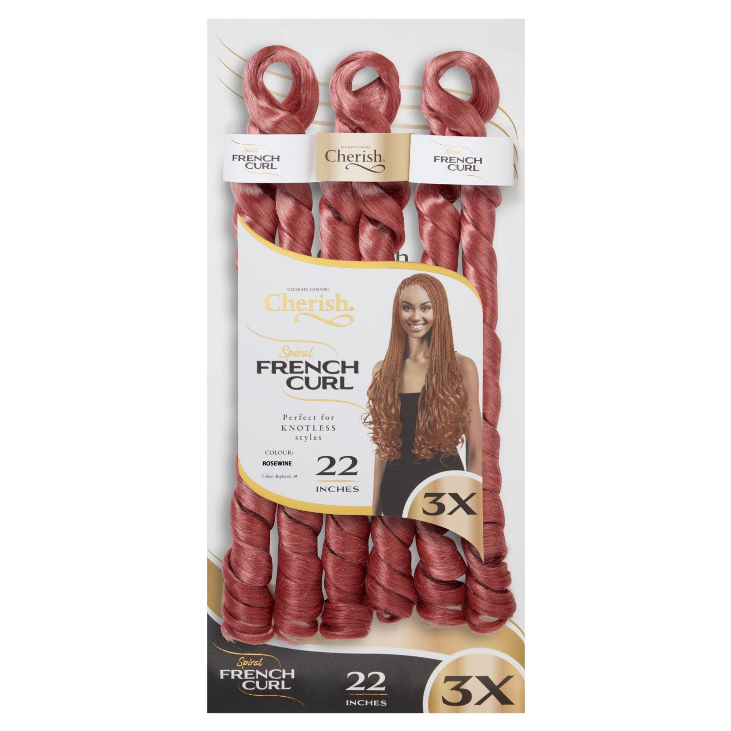 Cherish French Curl 22" 3X Pack