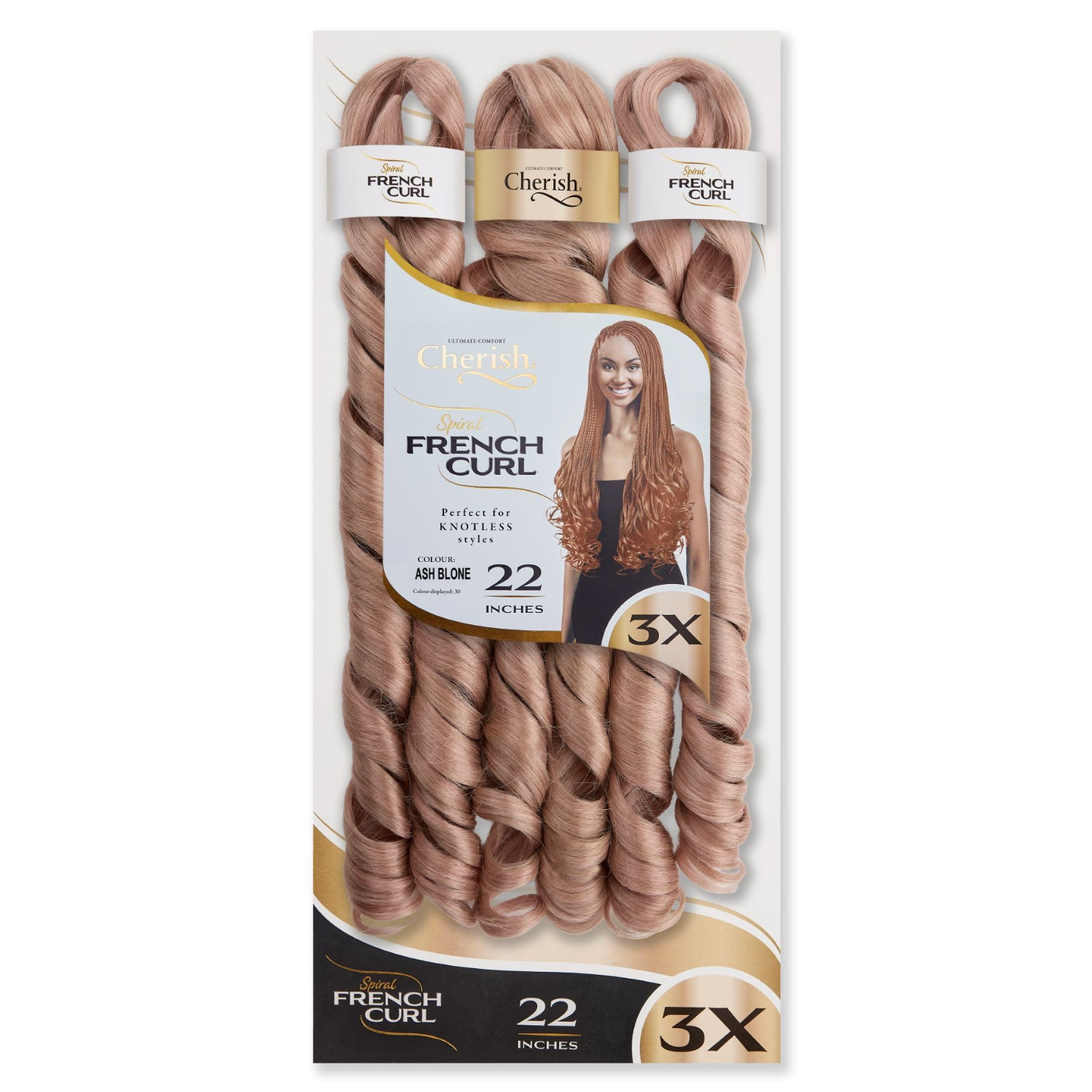 Cherish French Curl 22" 3X Pack