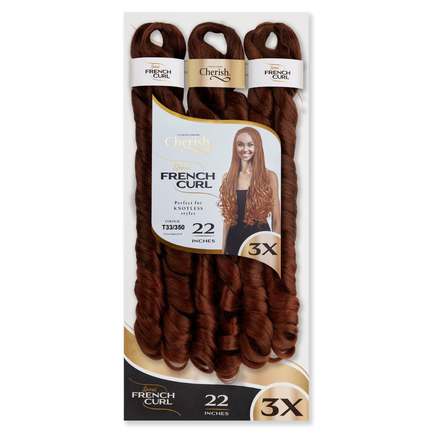 Cherish French Curl 22" 3X Pack