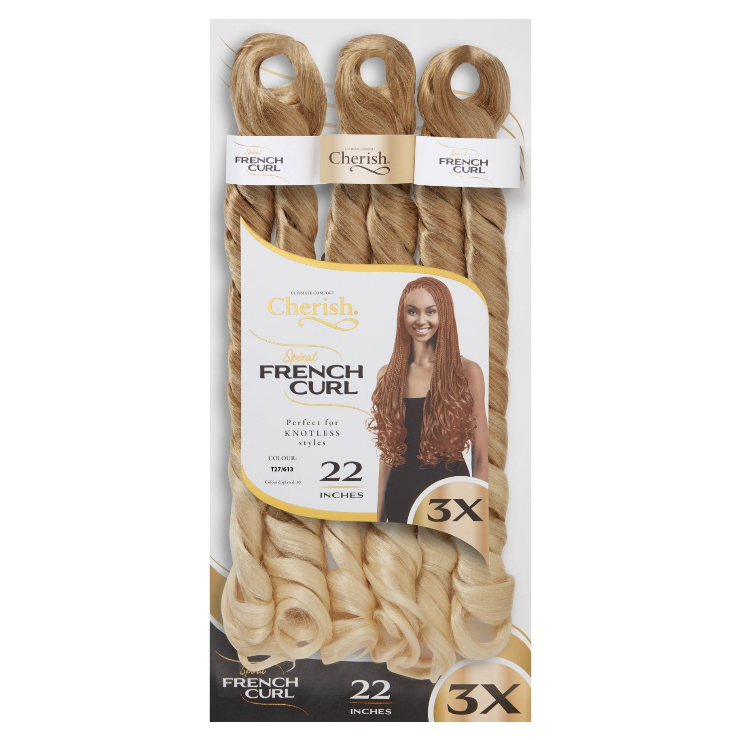 Cherish French Curl 22" 3X Pack
