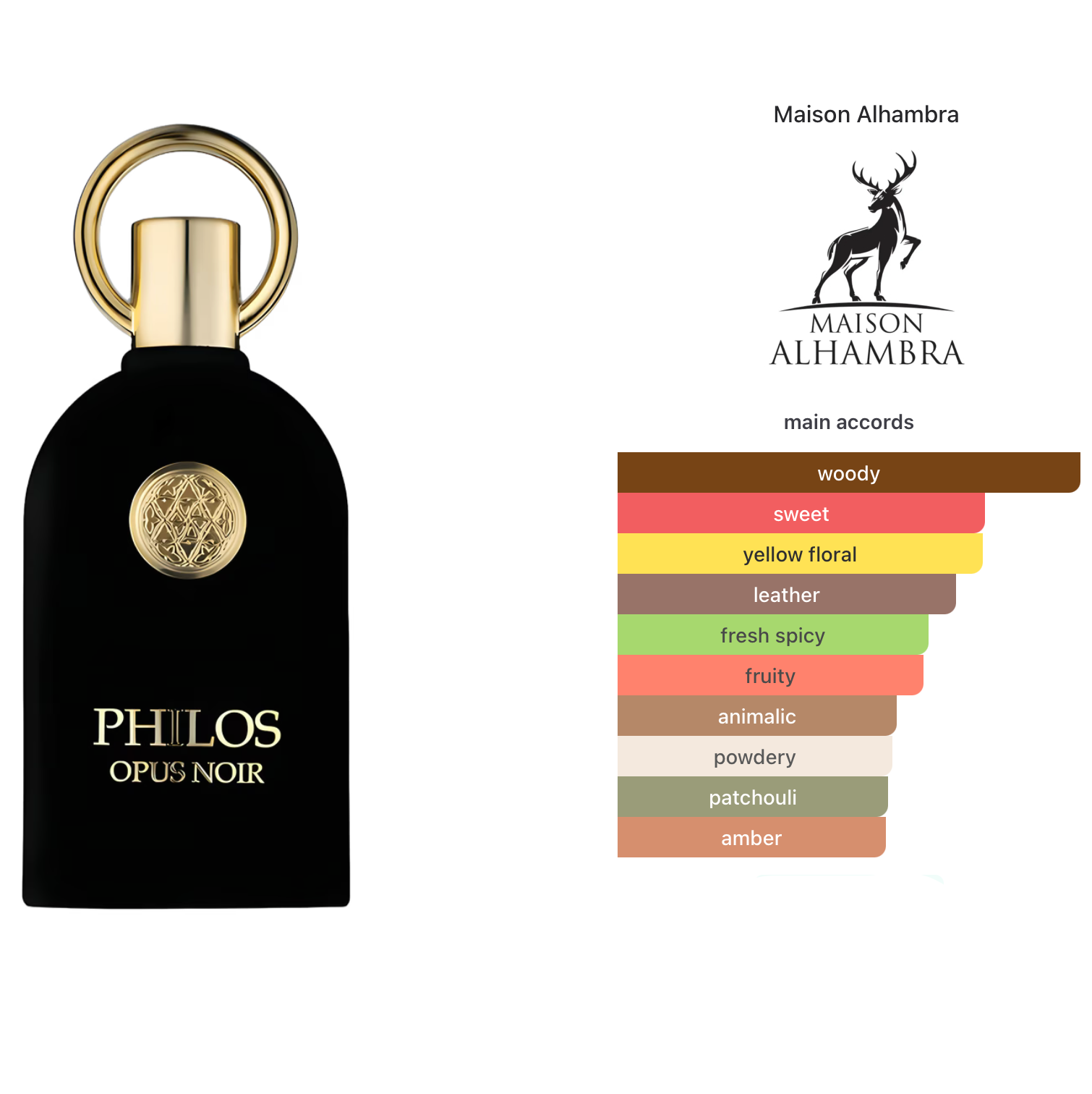Maison Alhambra Philos Opus Noir Eau De Parfum 100ml