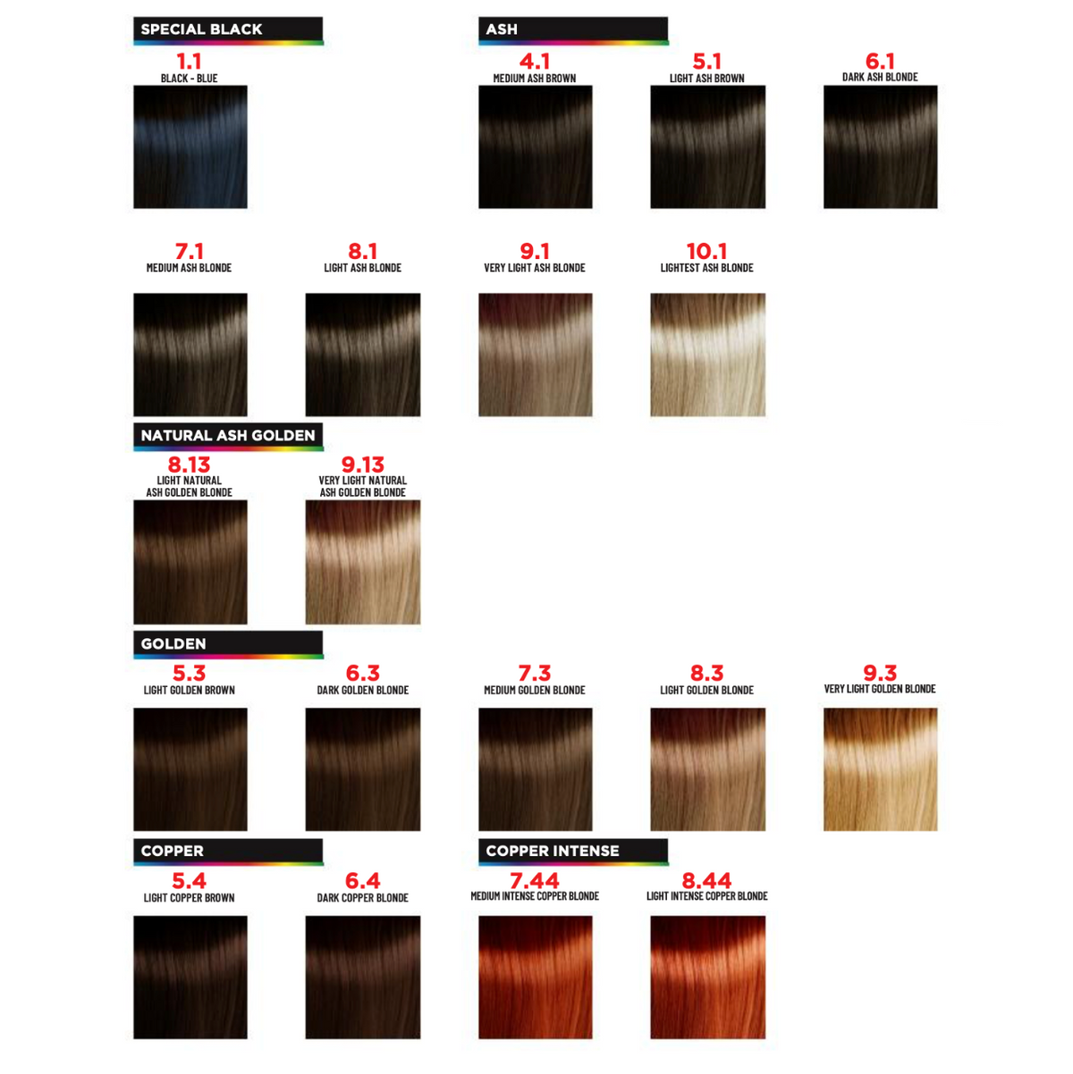 Osmo IKON Colour Swatch Chart
