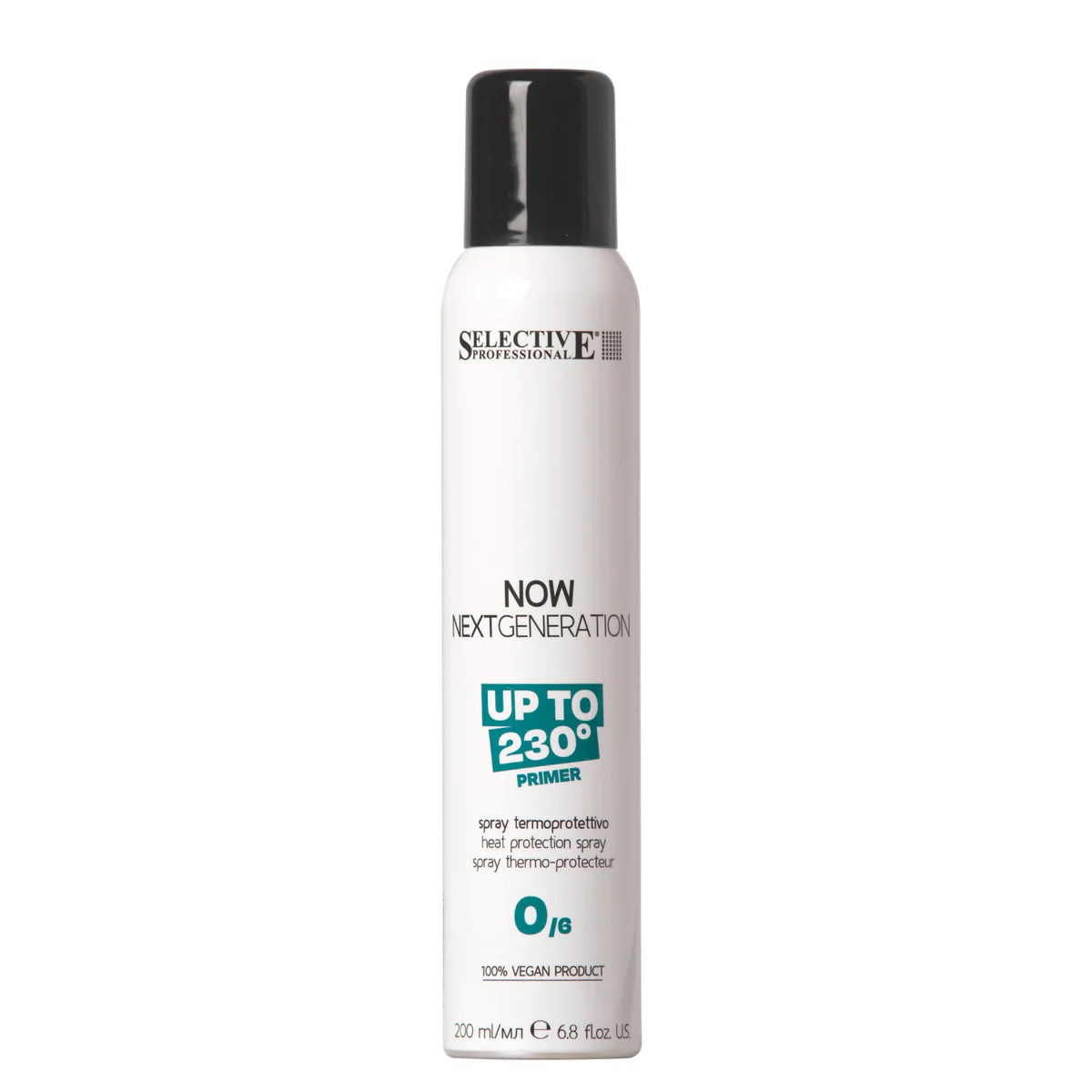 Selective Professional NOW Next Generation Up To 230° Primer Heat Protection Spray 200ml for protecting hair during heat styling.