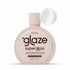 Superglaze clear conditioning gloss bottle on a light pink background
