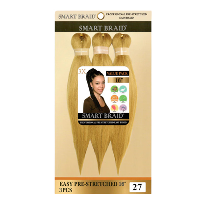 Smart Braid Pre-Stretched Braiding Hair 16 Inch 3X Pack