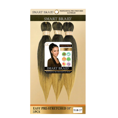 Smart Braid Pre-Stretched Braiding Hair 16 Inch 3X Pack