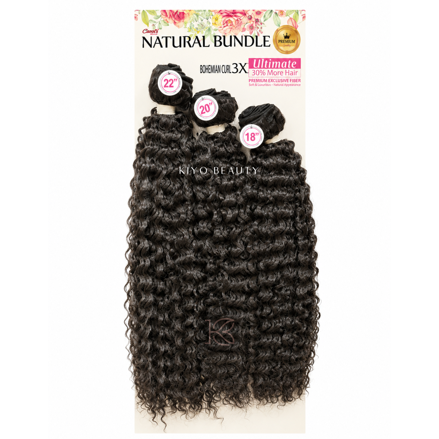Smart Braid Natural Bundle Bohemian Curl 3x (2) Darkest Brown 