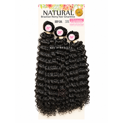 Smart Braid Natural Bundle Bohemian Deep Curl 3X (1B) Natural Black