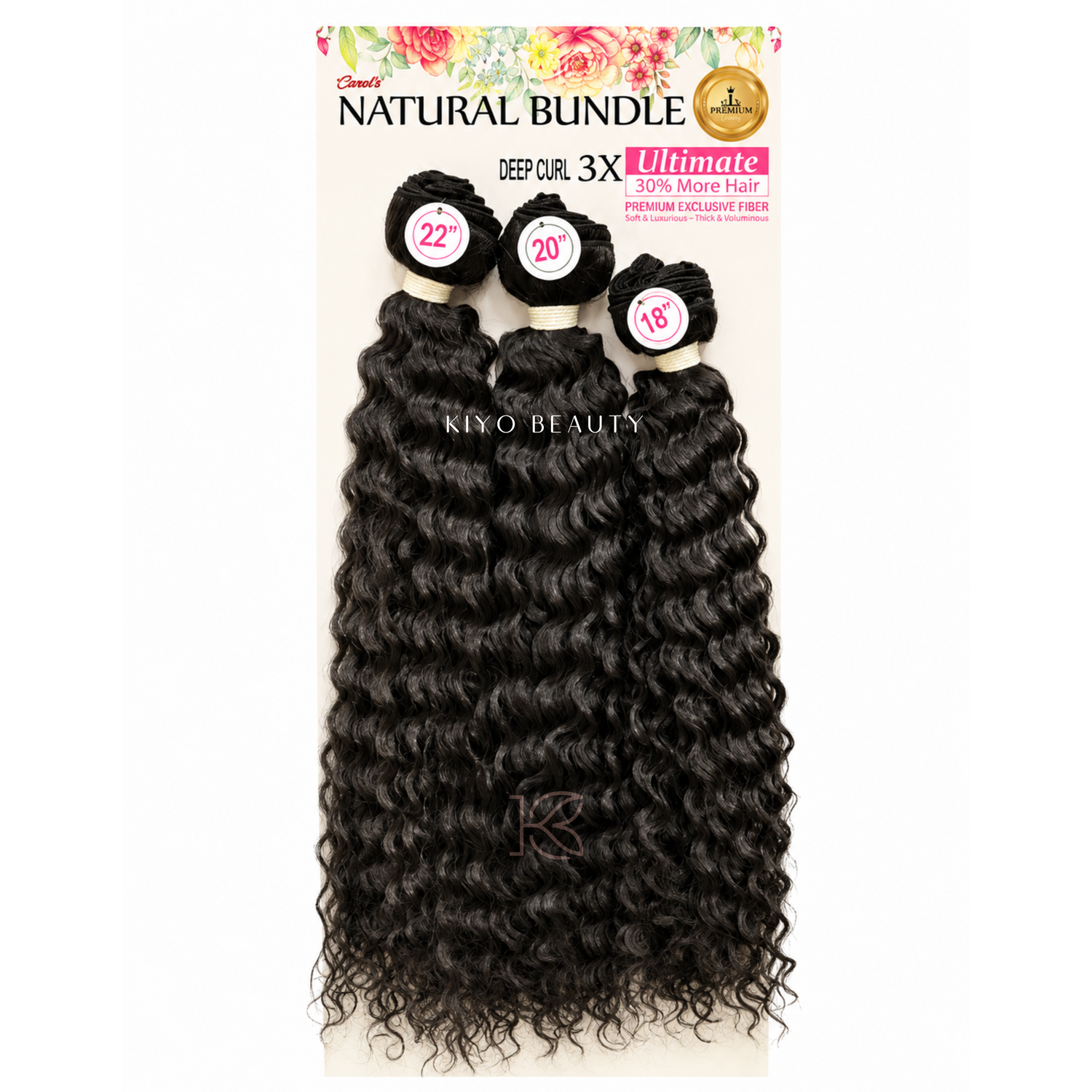 Smart Braid Natural Bundle Bohemian Deep Curl 3X (2) Darkest Brown