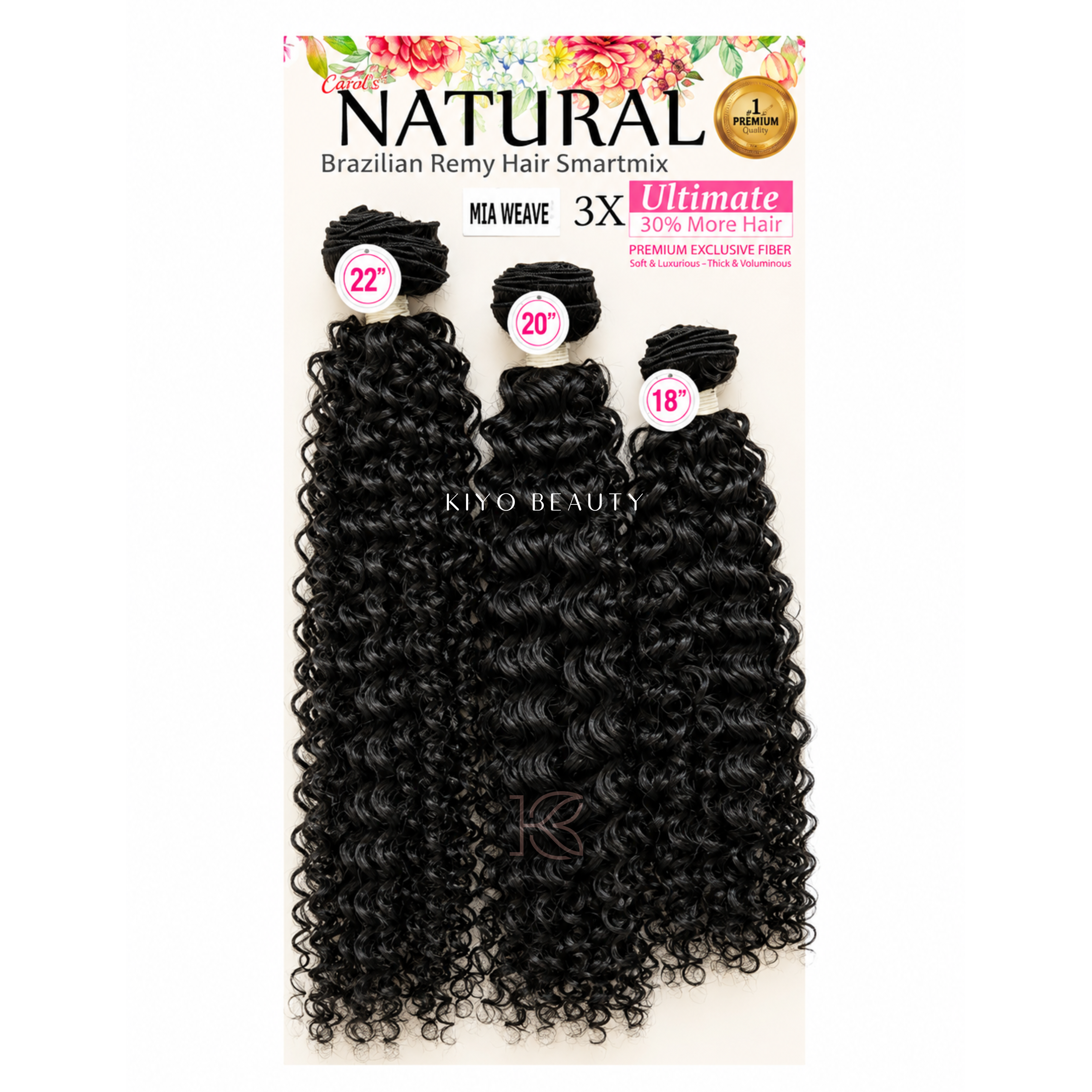 Smart Braid Natural Bundle Mia Weave (1B) Natural Black