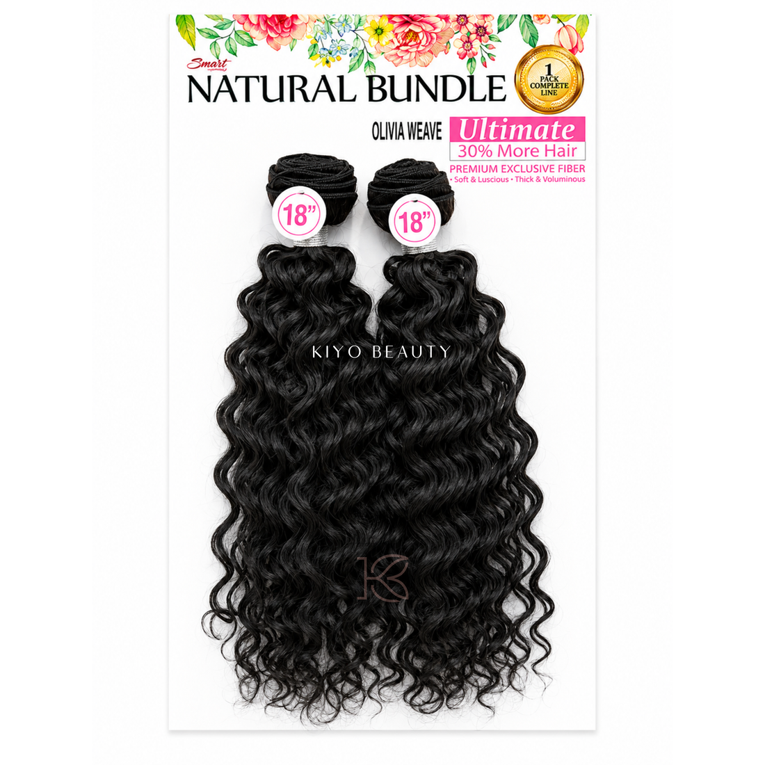 Smart Braid Natural Bundle Olivia Weave 18" X2 (1) Jet Black
