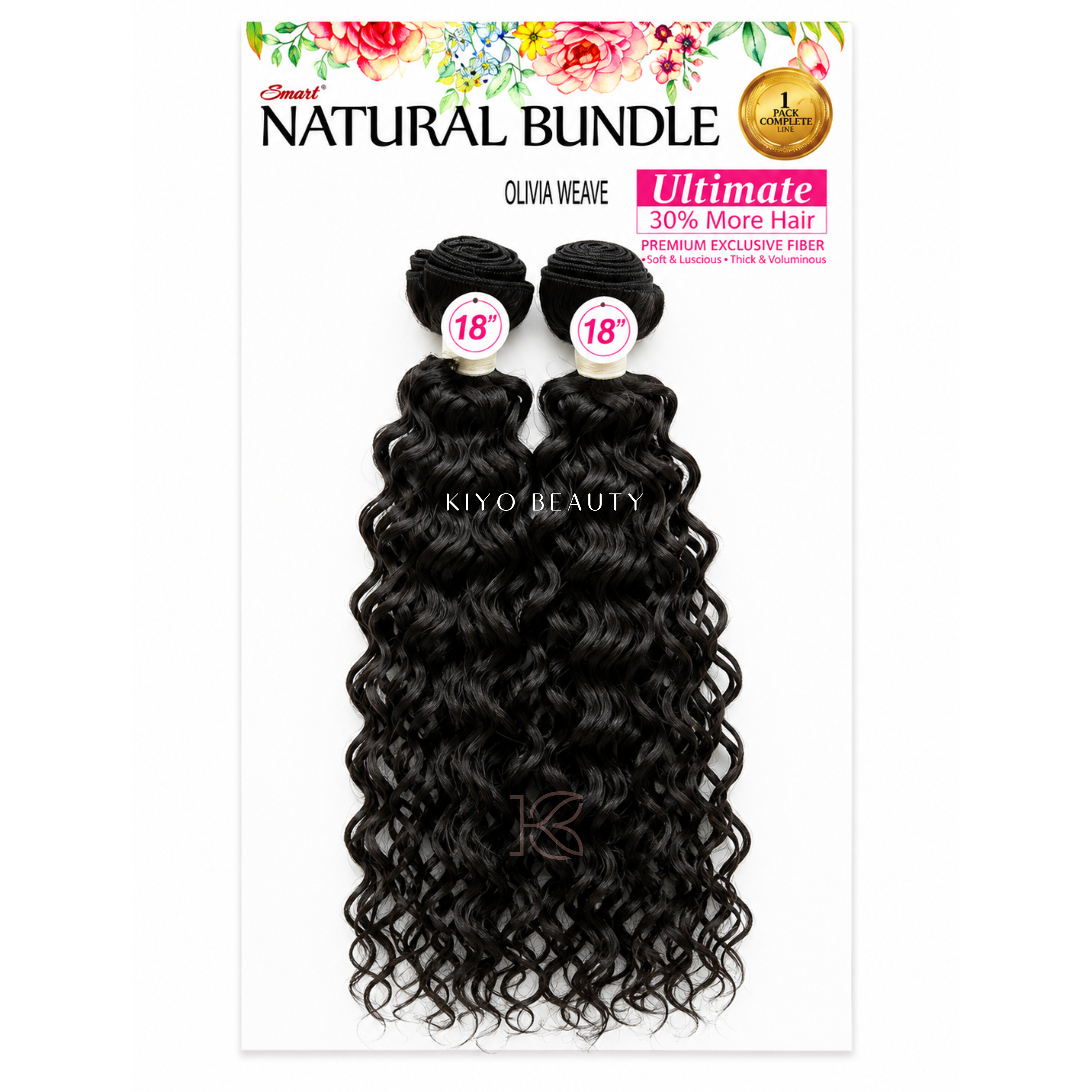 Smart Braid Natural Bundle Olivia Weave 18" X2 (4) Medium Brown