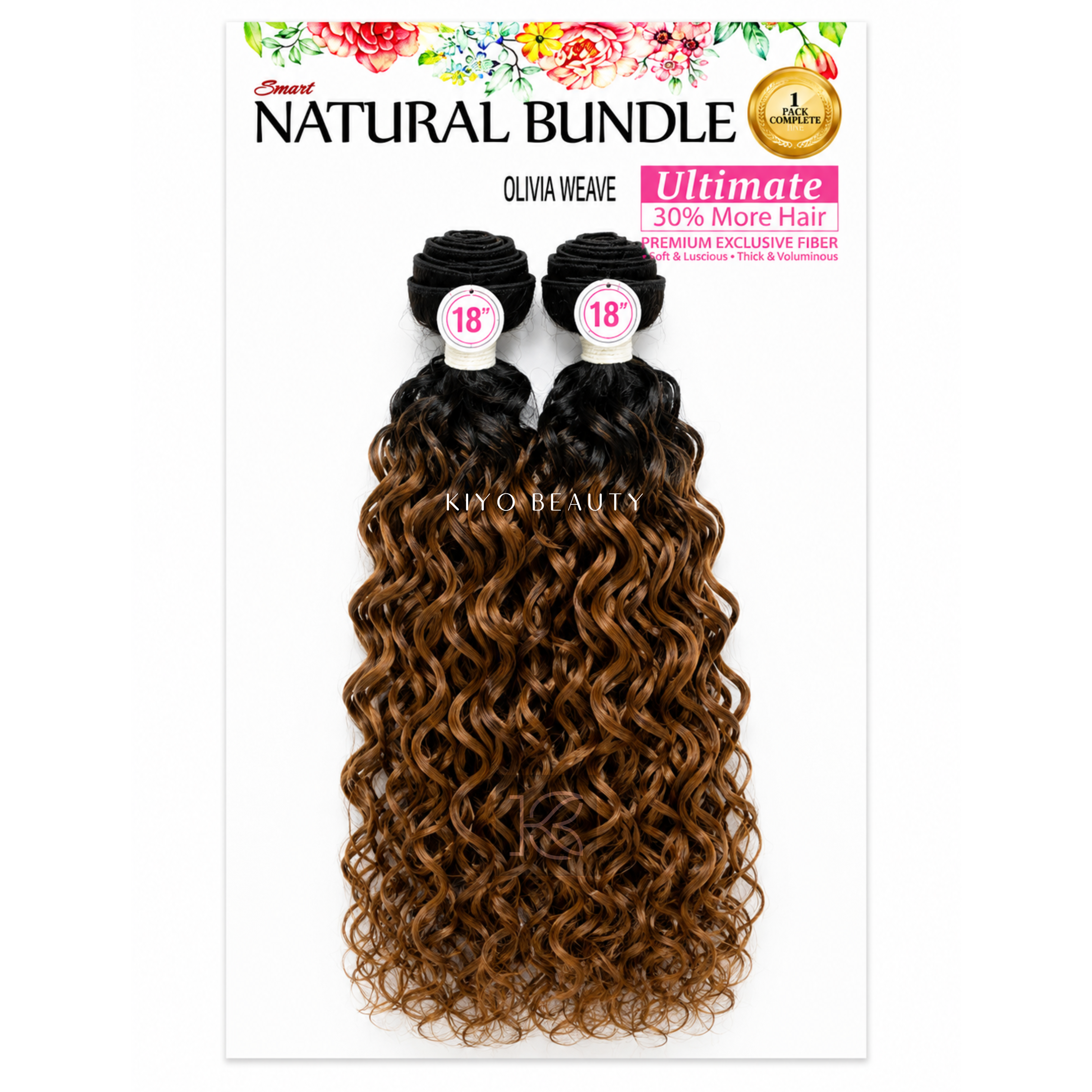 Smart Braid Natural Bundle Olivia Weave 18" X2 (T30) Brown Ombre