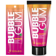 Soleo Bubble Gum bronzer tanning accelerator available in 15ml sachet and 150ml tube at Kiyo Beauty