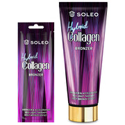 Soleo Hybrid Collagen Bronzer tanning accelerator available in 15ml sachet and 150ml tube at Kiyo Beauty