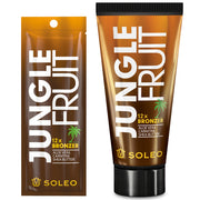 Soleo Jungle Fruit 12x bronzer tanning lotion available in 15ml sachet and 150ml tube at Kiyo Beauty