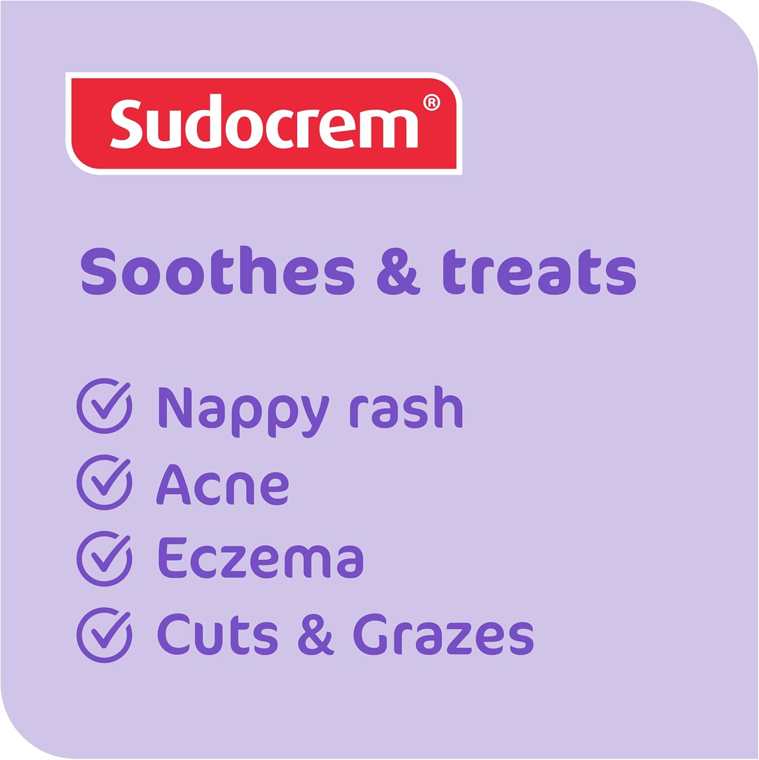 Sudocrem Antiseptic Healing Cream soothes and treats, nappy rash, acne, eczema, curls &amp; grazes