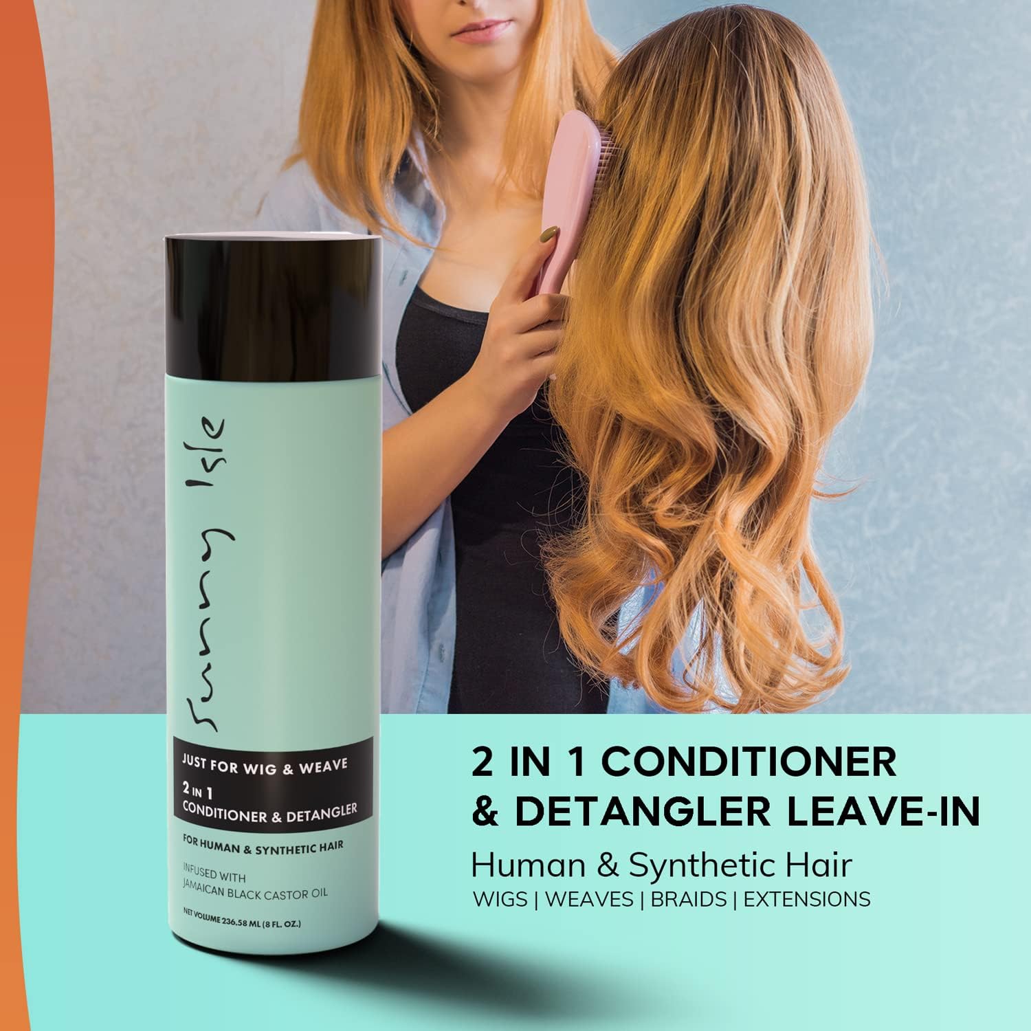 Sunny Isle Wig & Weave 2 In 1 Conditioner & Detangler 12oz