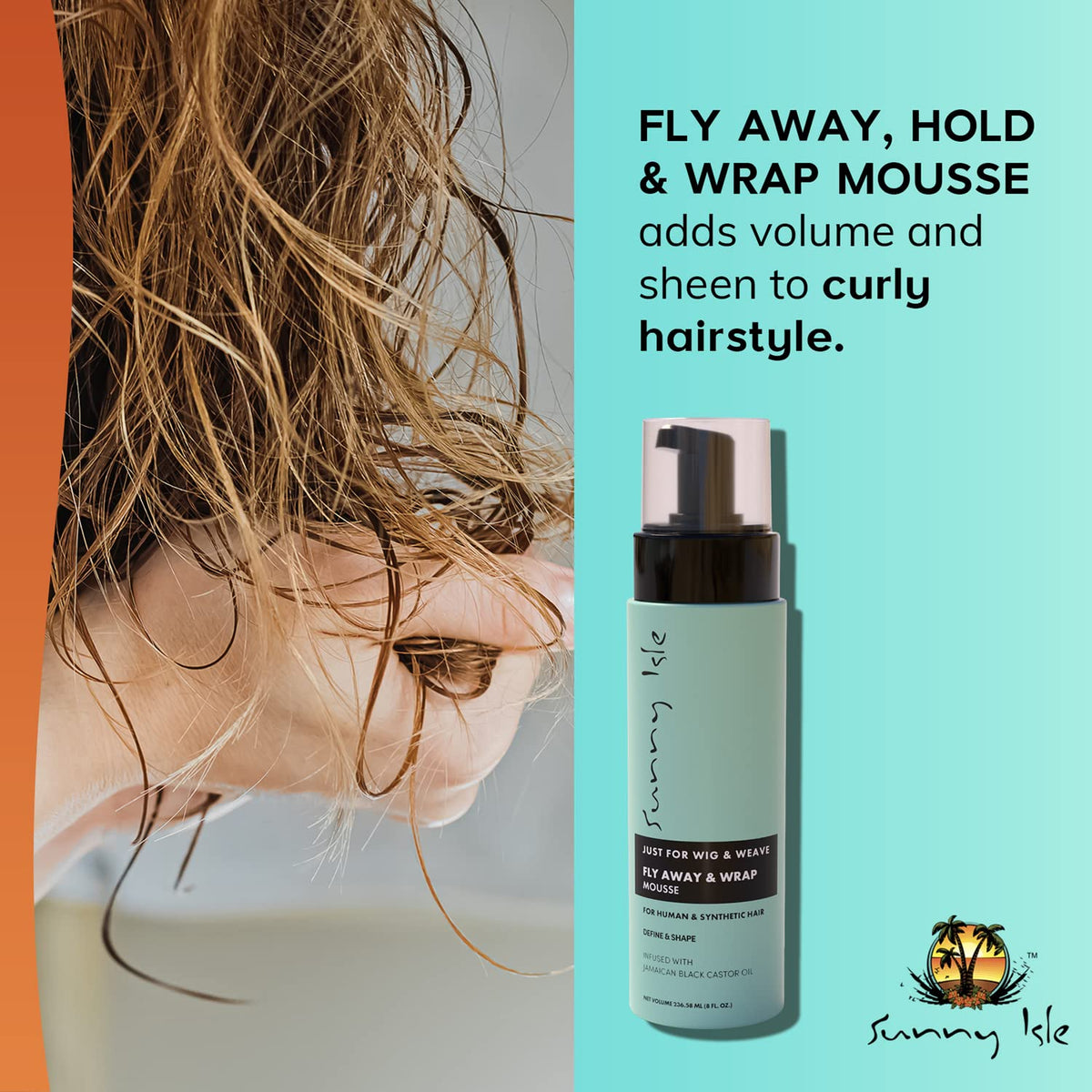 Sunny Isle Wig & Weave Fly Away & Wrap Mousse 8oz