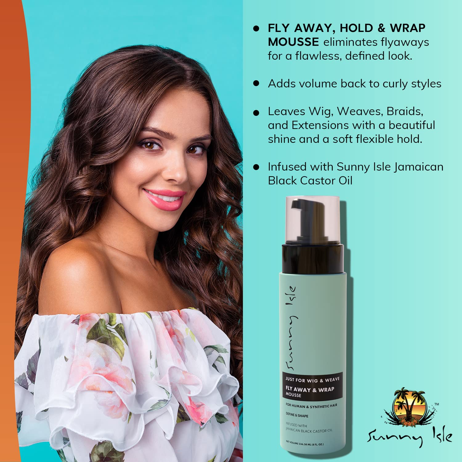 Sunny Isle Wig & Weave Fly Away & Wrap Mousse 8oz