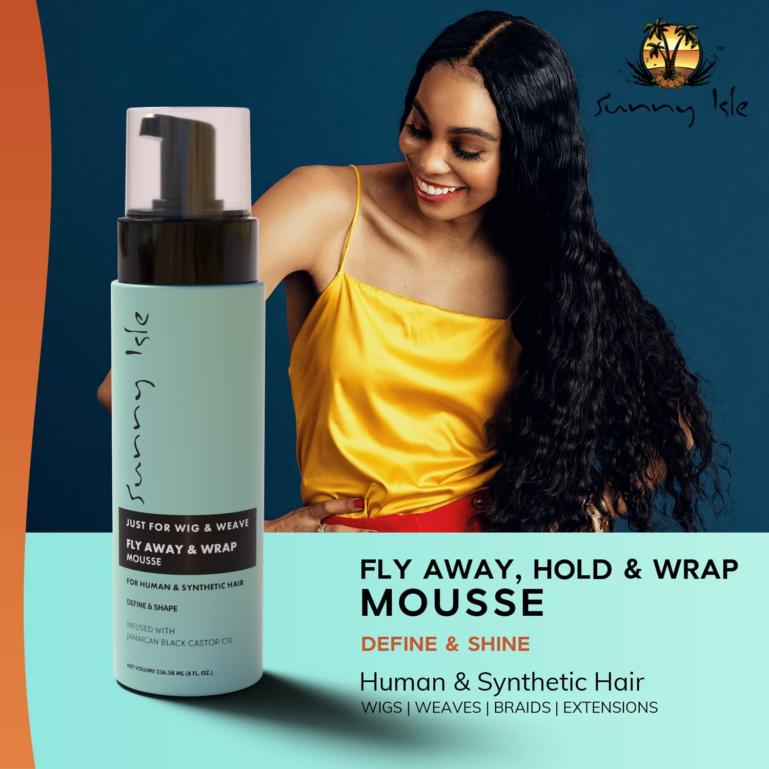 Sunny Isle Wig & Weave Fly Away & Wrap Mousse 8oz