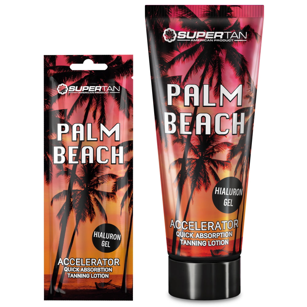 Supertan Palm Beach Hyaluron Gel Accelerator available in 15ml sachet and 200ml tube at Kiyo Beauty