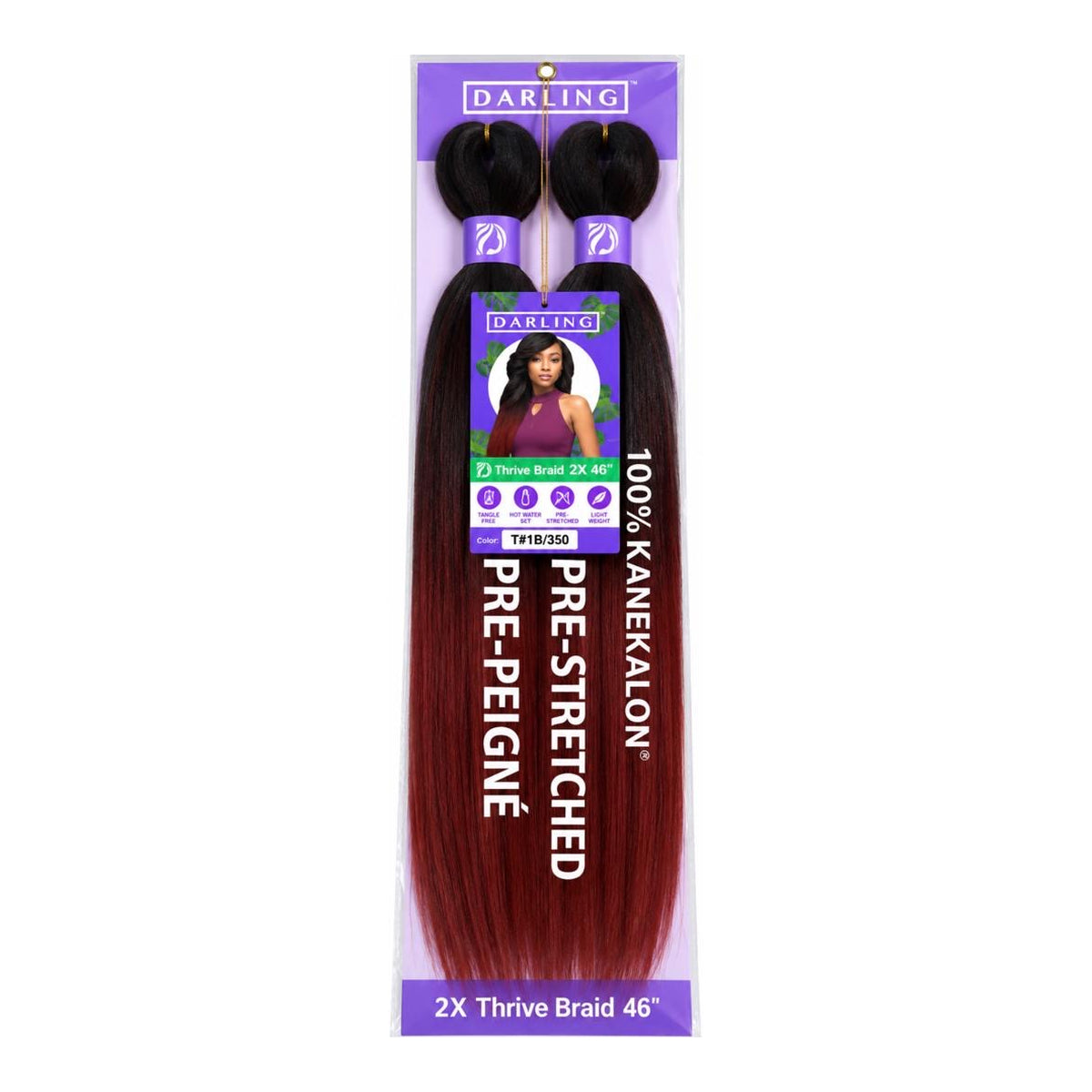 Darling Thrive Braid 2X Pre-Stretched Kanekalon Braiding Hair 46"
