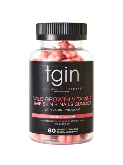 Tgin Wild Growth Vitamins Hair Skin + Nails Gummies 60 caps