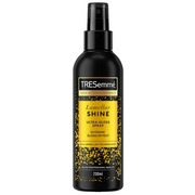 TRESemmé Lamellar Shine Ultra Gloss Spray 200ml black spray bottle with gold label, centred on a clean white background