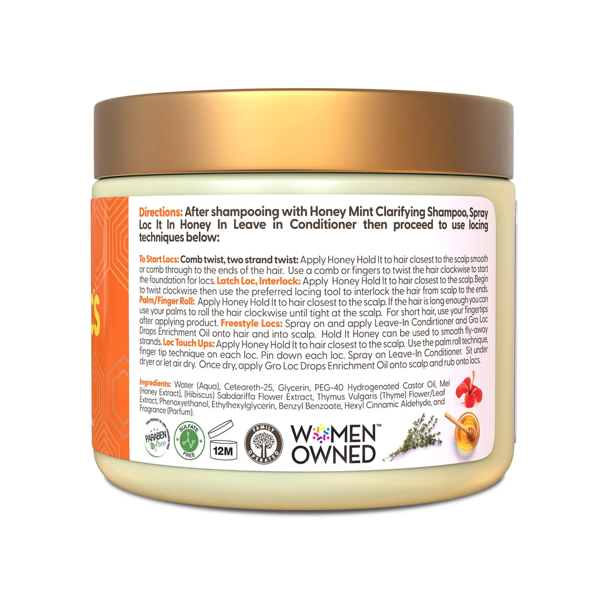 Taliah Waajid Love My Locs Honey Hold It Locs & Twist Gel 16oz
