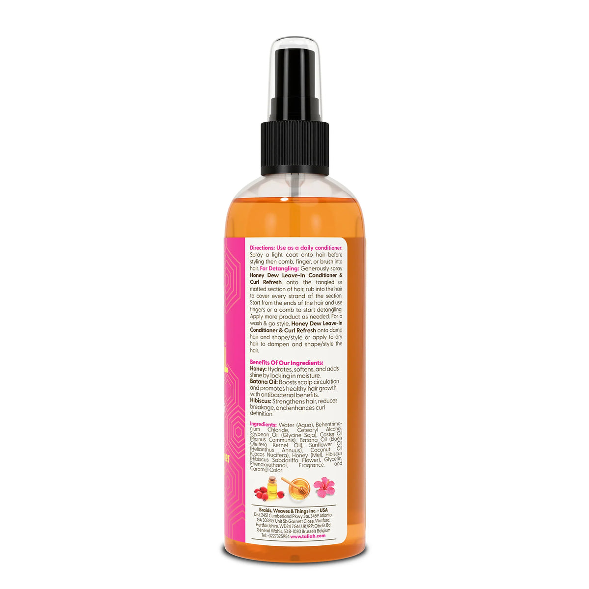 Taliah Waajid Love My Natural Hair Honey Dew Leave In Conditioner & Curl Refresh 12oz