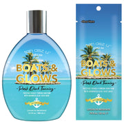 Tan Asz U Boats & Glows Posh Dark Tanning Lotion available in 22ml sachet and 400ml bottle at Kiyo Beauty