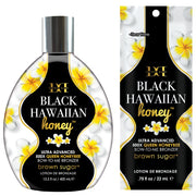 Tan Inc Double Dark Black Hawaiian Honey Bronzer available in 22ml sachet and 400ml bottle at Kiyo Beauty