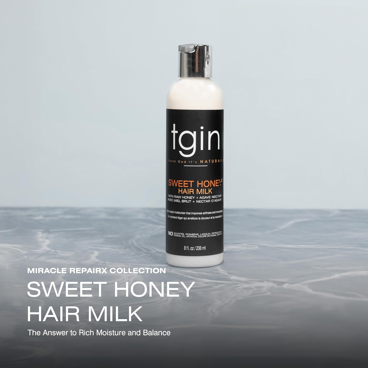Tgin Sweet Honey Hair Milk 8oz
rich moisture and balance