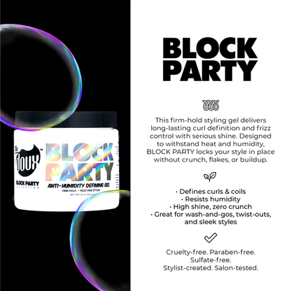 The Doux BLOCK PARTY Anti-Humidity Defining Gel 16oz