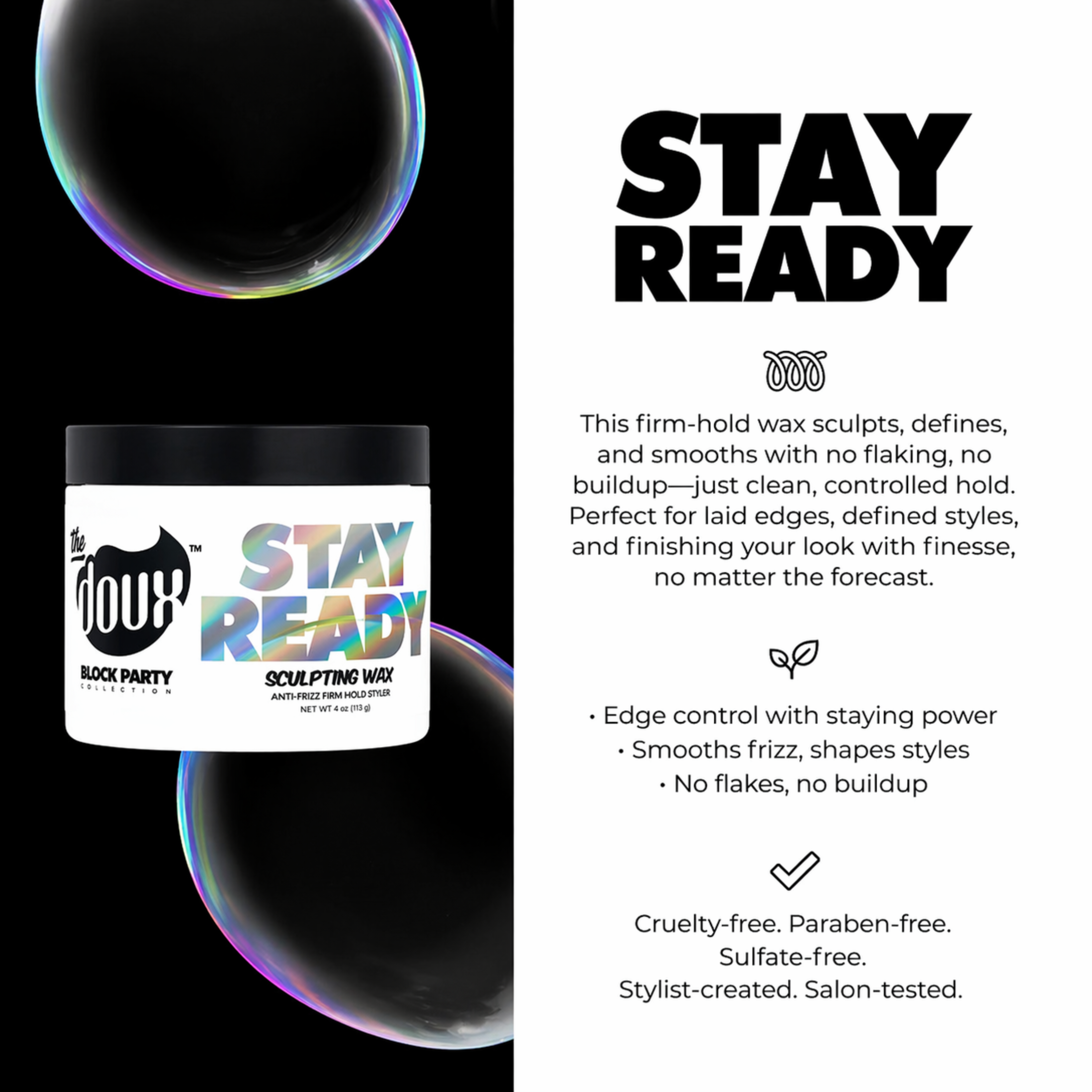 The Doux STAY READY Sculpting Wax 4oz