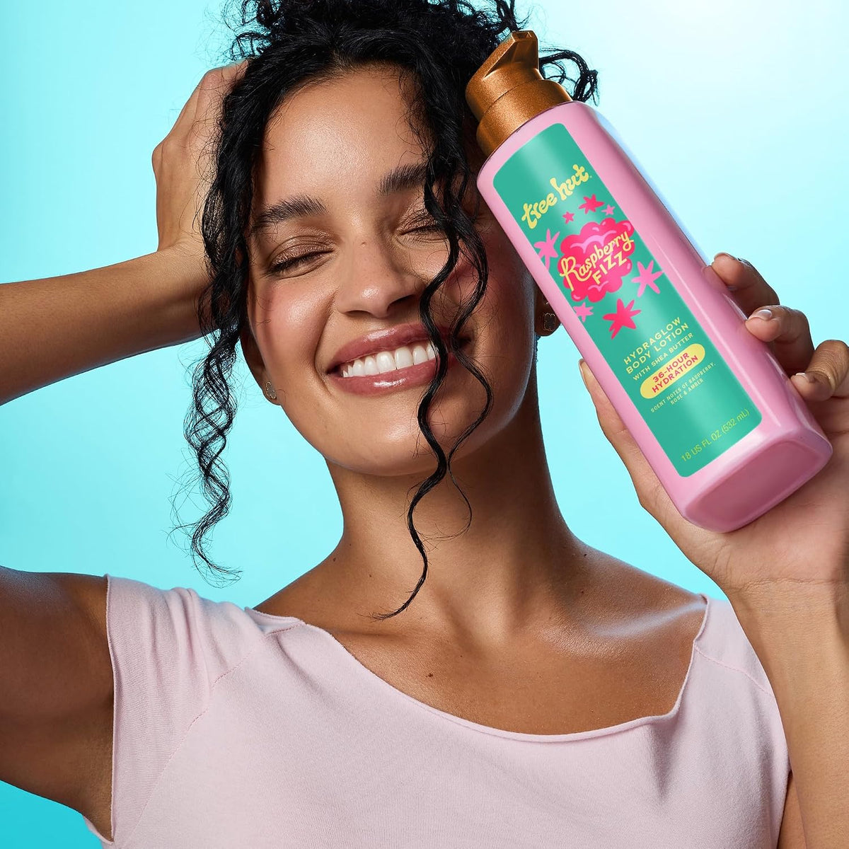 Tree Hut Raspberry Fizz Hydraglow Body Lotion 18oz