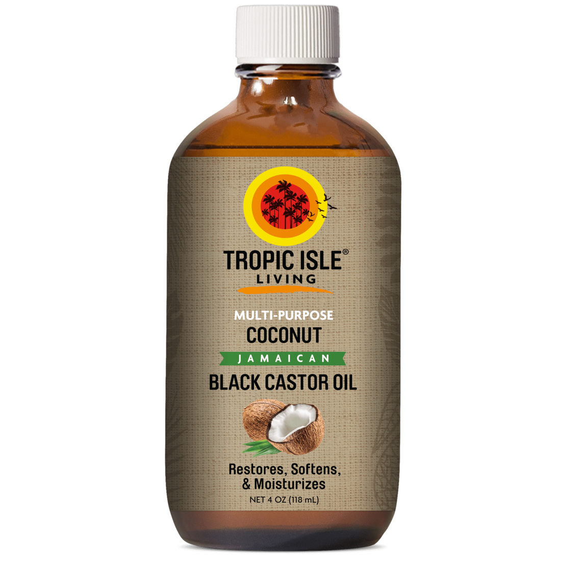 Tropic Isle Living Coconut Jamaican Black Castor Oil 118ml
