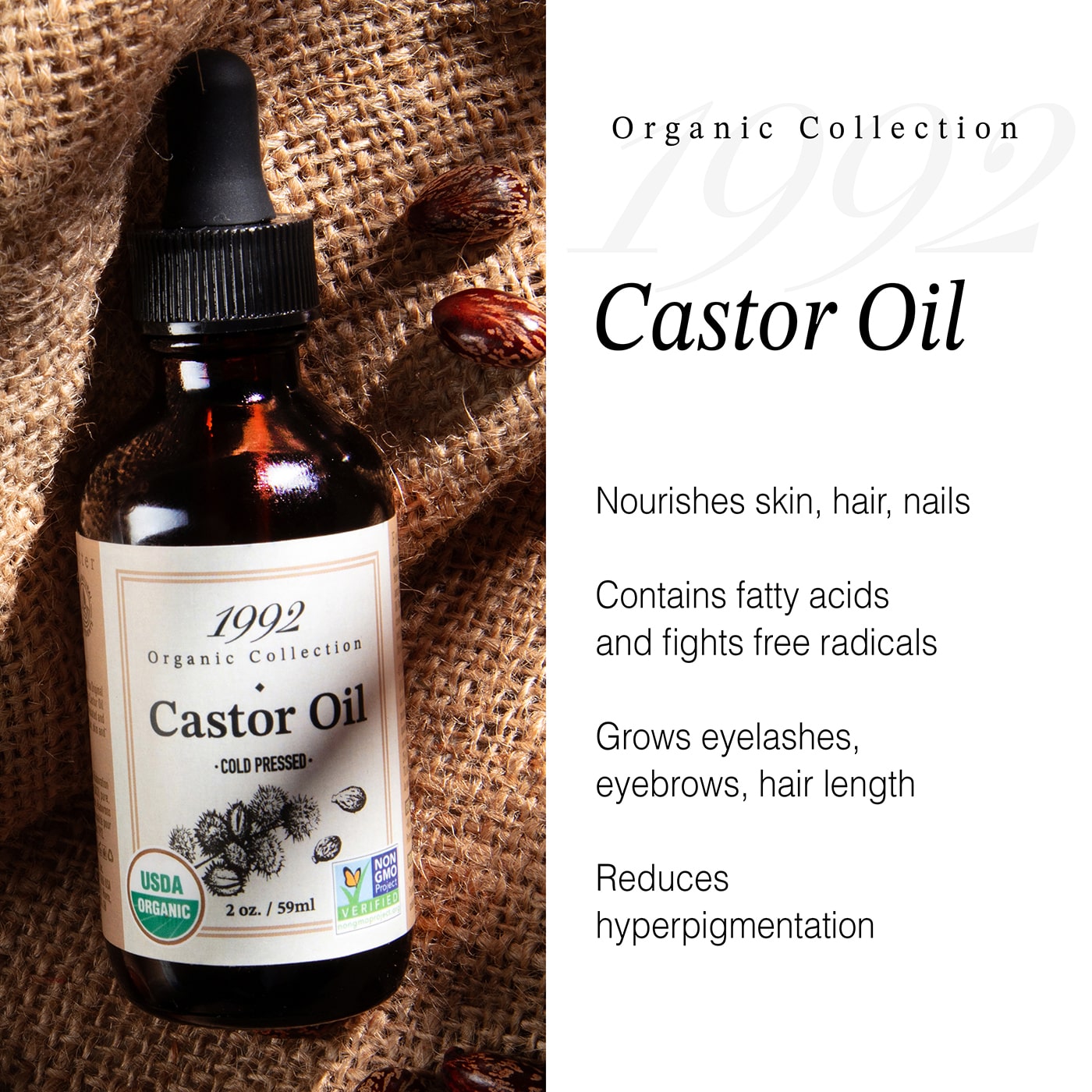 Tropic Isle Living 1992 Organic Collection Castor Oil 59ml