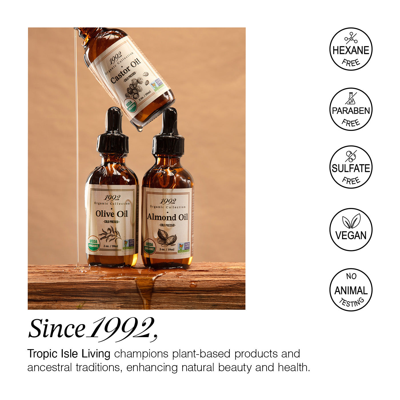 Tropic Isle Living 1992 Organic Collection Sweet Almond Oil 59ml