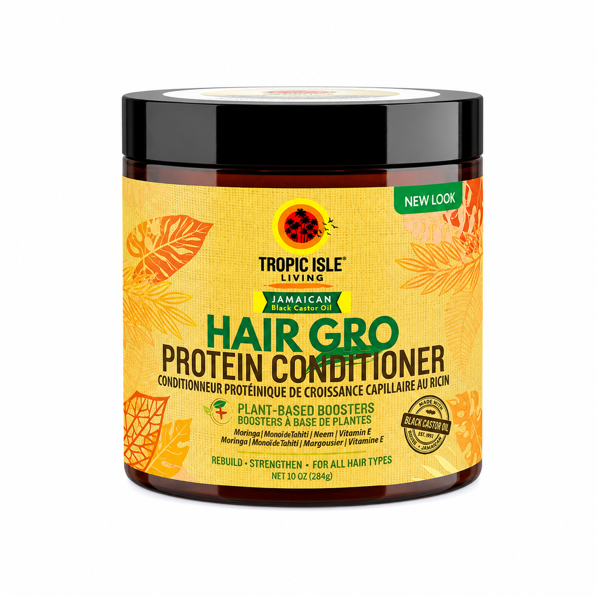 Tropic Isle Living Jamaican Black Castor Oil Hair Gro Protein Conditioner 10oz with mayonnaise, olive oil, neem oil, vitamin E and essential oils