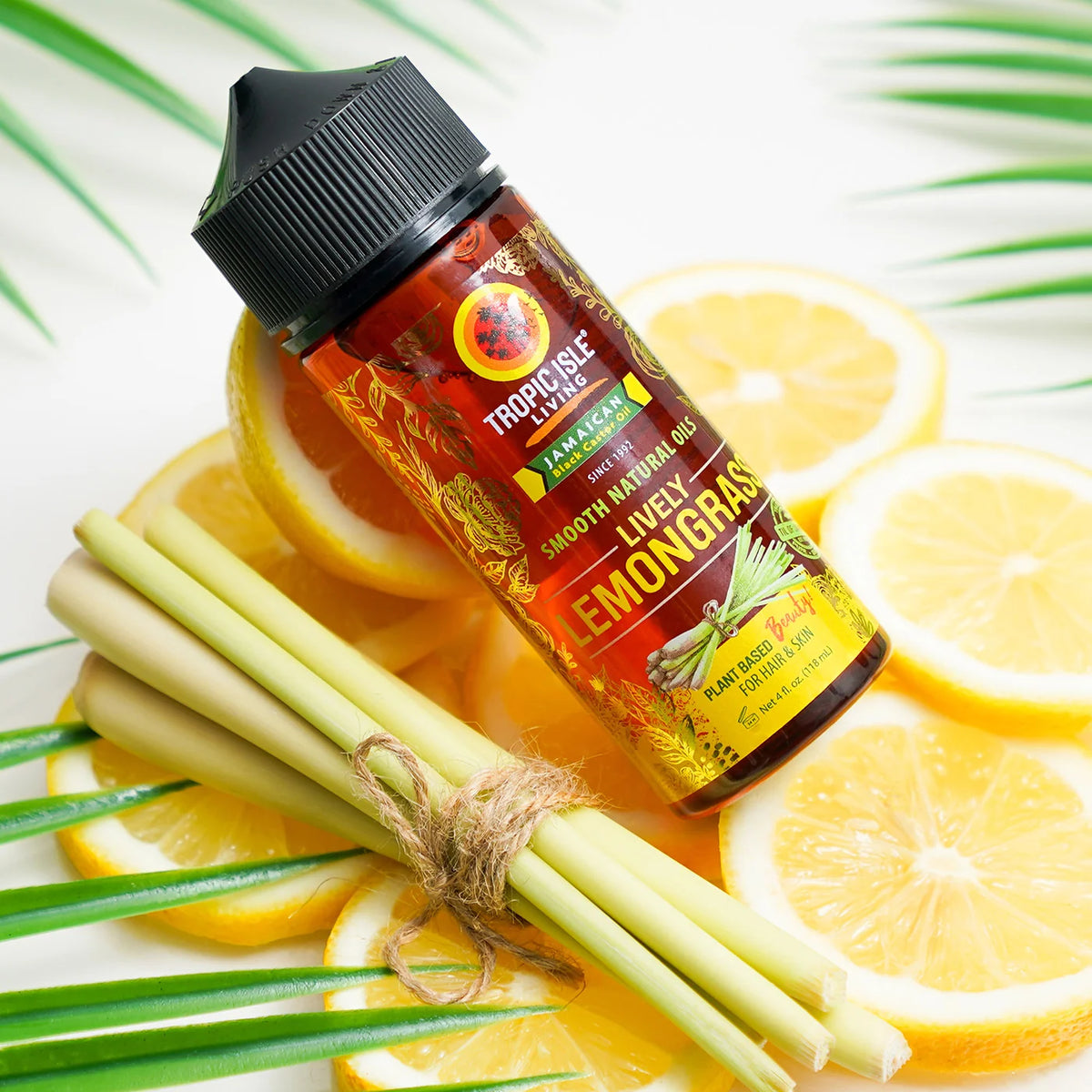 Tropic Isle Living Smooth Natural Oils Lively Lemongrass 4oz