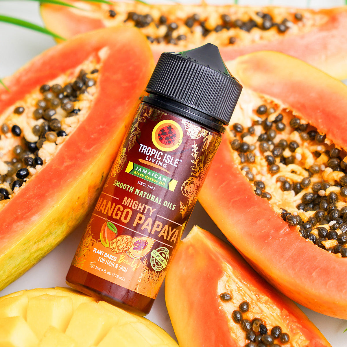 Tropic Isle Living Smooth Natural Oils Mighty Mango-Papaya 4oz