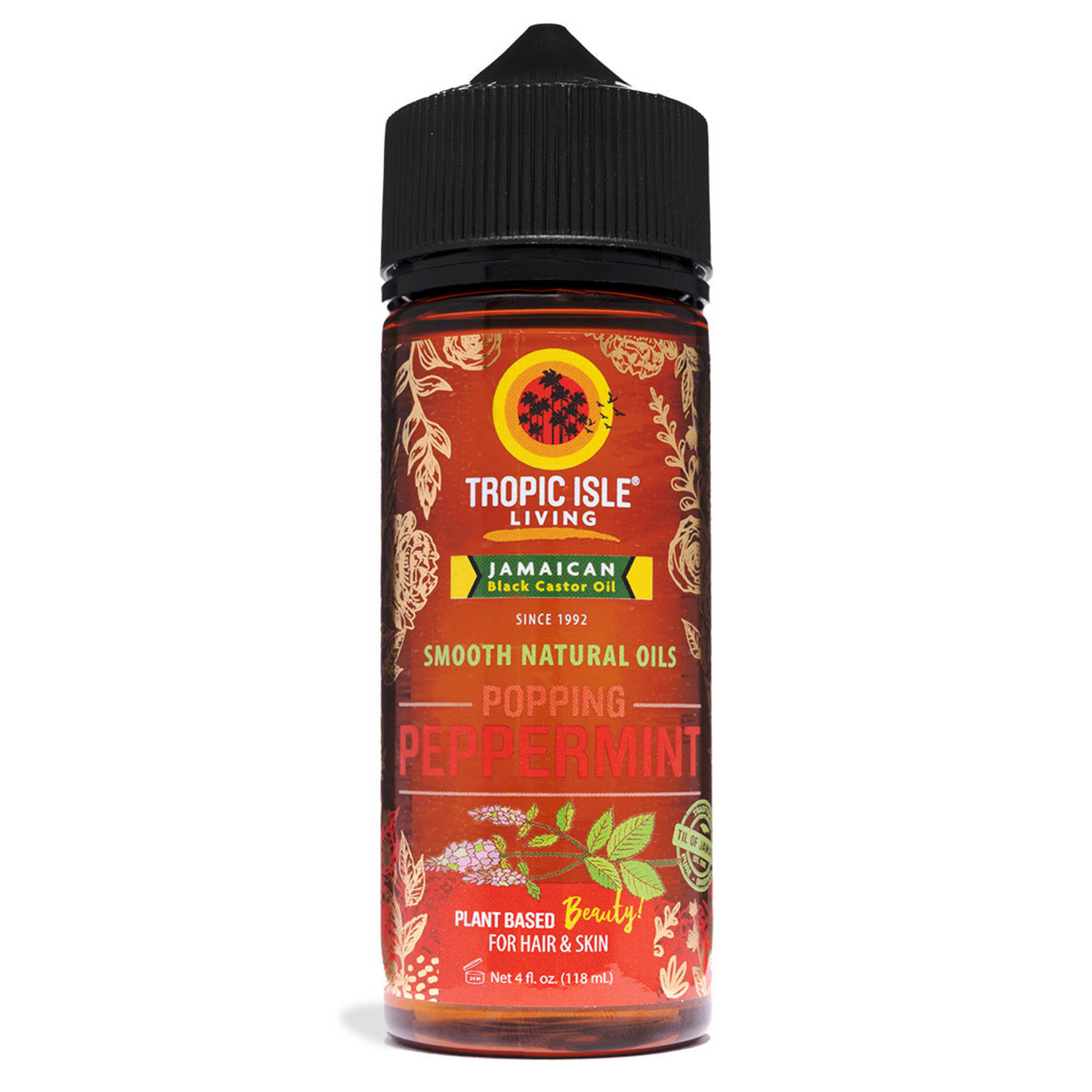 Tropic Isle Living Smooth Natural Oils Popping Peppermint 4oz