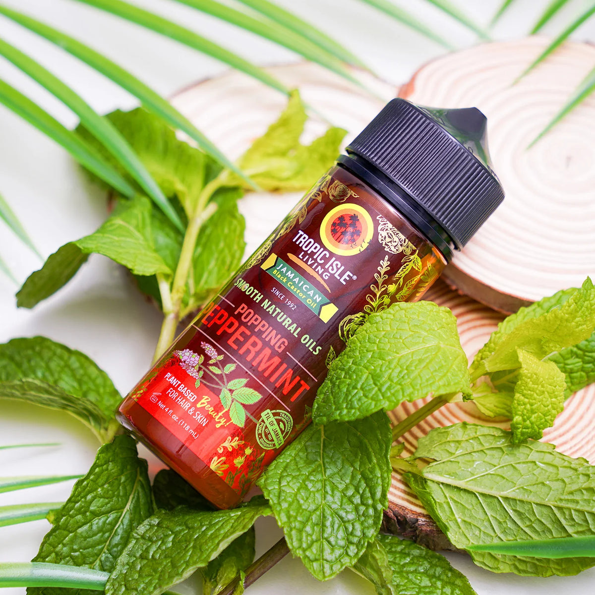 Tropic Isle Living Smooth Natural Oils Popping Peppermint 4oz