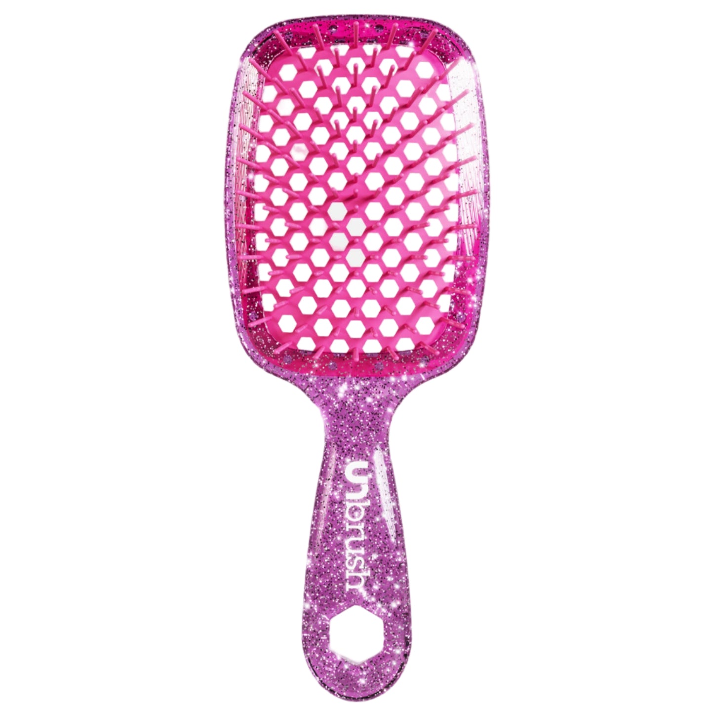 UNbrush Detangling Hair Brush Glitter - Rose Quartz