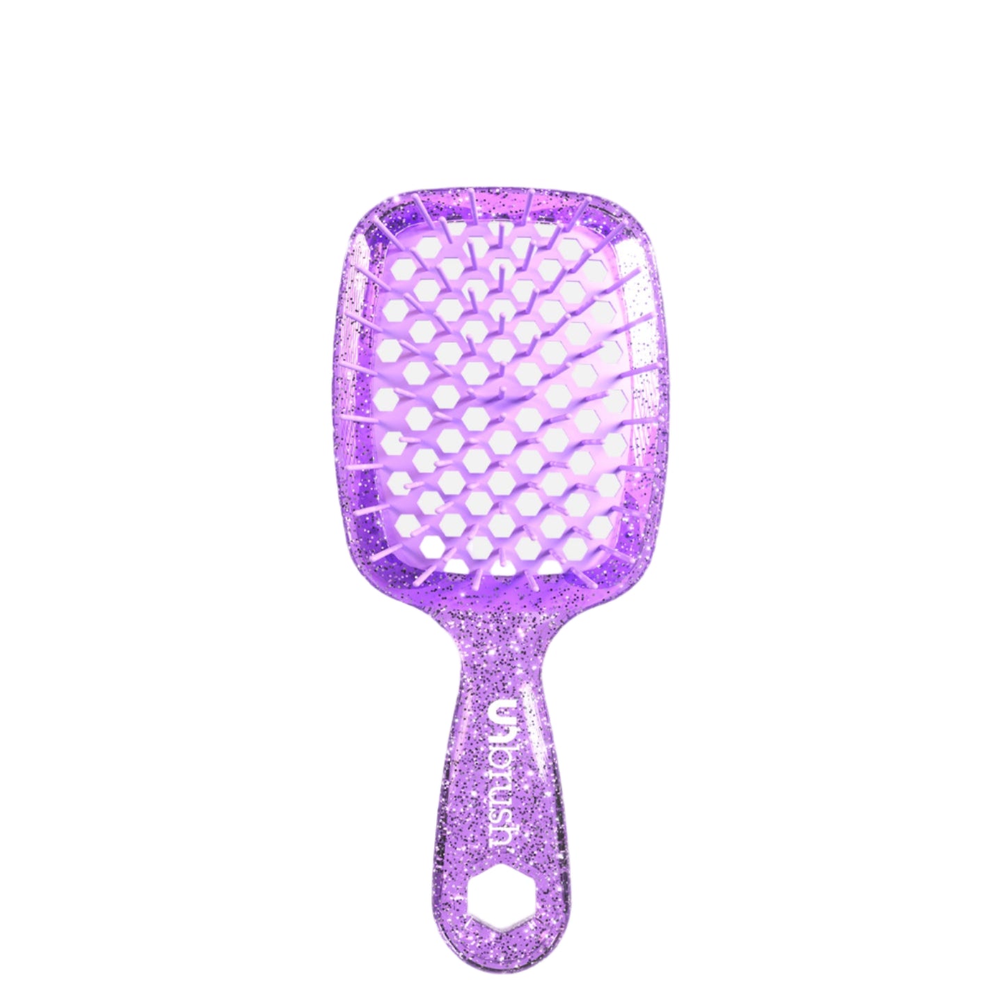 UNbrush Detangling Hair Brush Mini Glitter - Amethyst