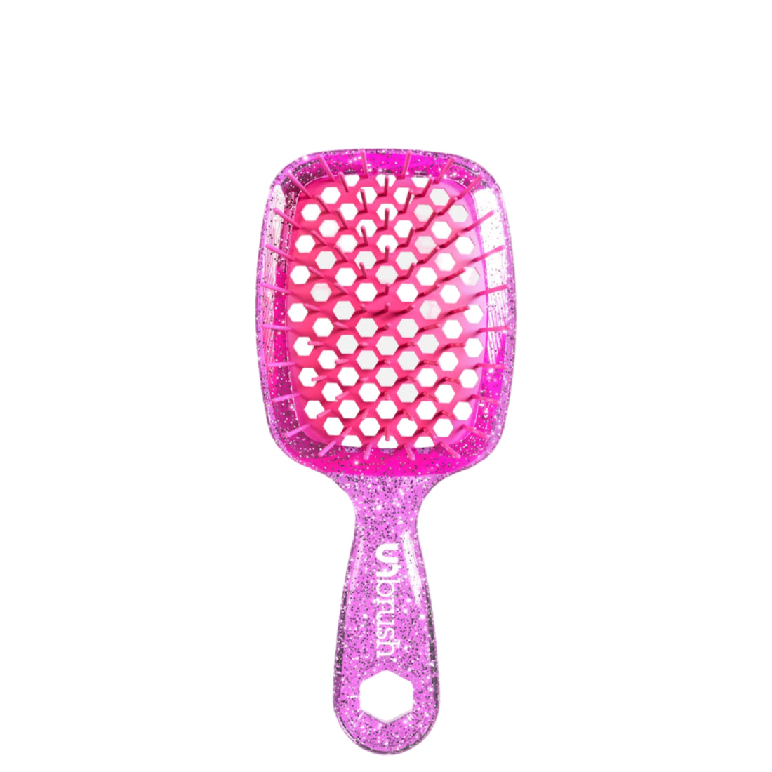 UNbrush Detangling Hair Brush Mini Glitter - Rose Quartz