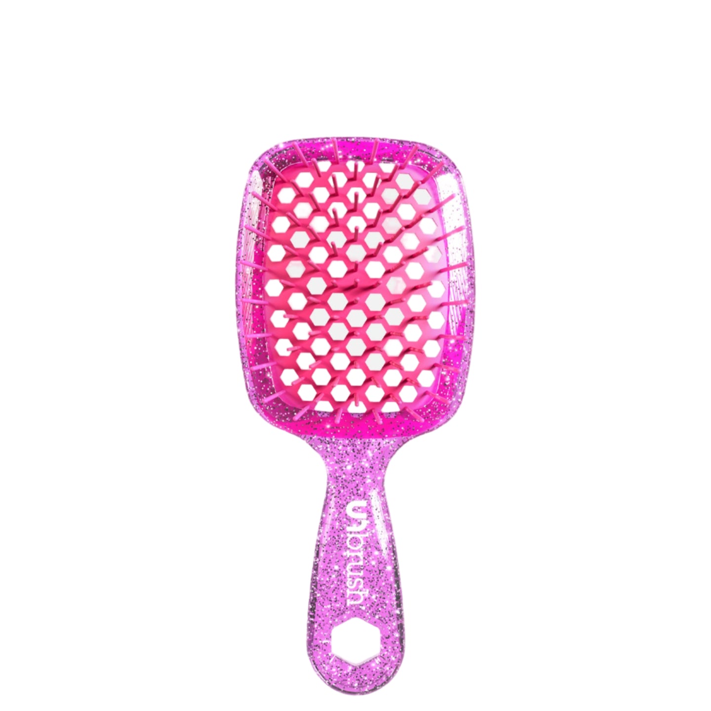 UNbrush Detangling Hair Brush Mini Glitter - Rose Quartz